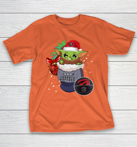 Toronto Raptors Christmas Baby Yoda Star Wars Funny Happy NBA T-Shirt 6