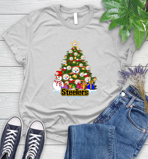 Pittsburgh Steelers Merry Christmas NFL Football Sports Women's T-Shirt