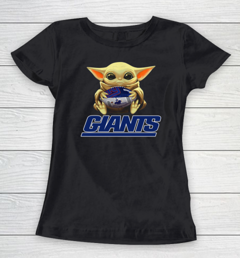 NFL Football New York Giants Baby Yoda Star Wars Women's T-Shirt