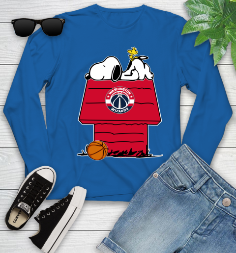 Washington Wizards NBA Basketball Snoopy Woodstock The Peanuts Movie Youth Long Sleeve 9