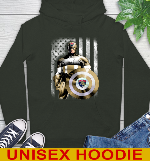 Florida Panthers NHL Hockey Captain America Marvel Avengers American Flag Shirt Hoodie 12