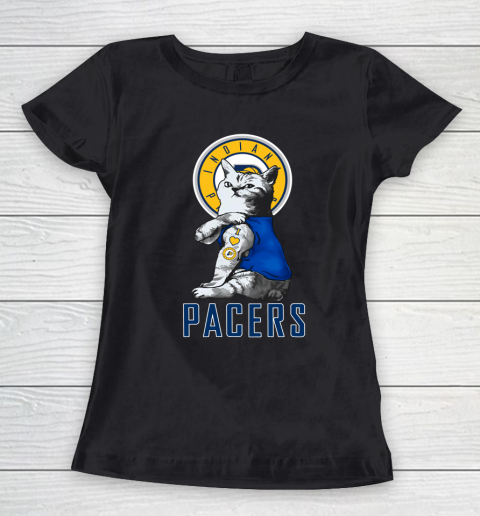 NBA Basketball My Cat Loves Indiana Pacers Women's T-Shirt