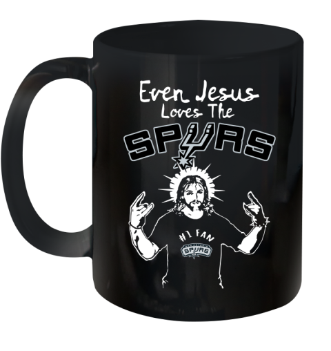 San Antonio Spurs NBA Basketball Even Jesus Loves The Spurs Shirt Ceramic Mug 11oz