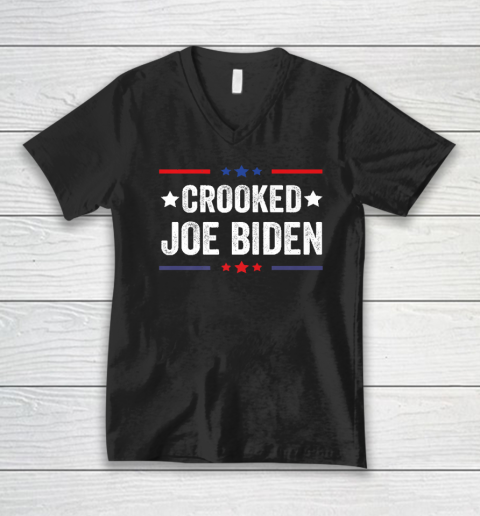 Crooked Joe Biden Trump Quote Called Joe Biden Crooked V-Neck T-Shirt