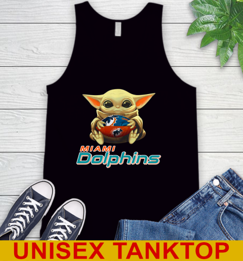 NFL Football Miami Dolphins Baby Yoda Star Wars Shirt Tank Top 2