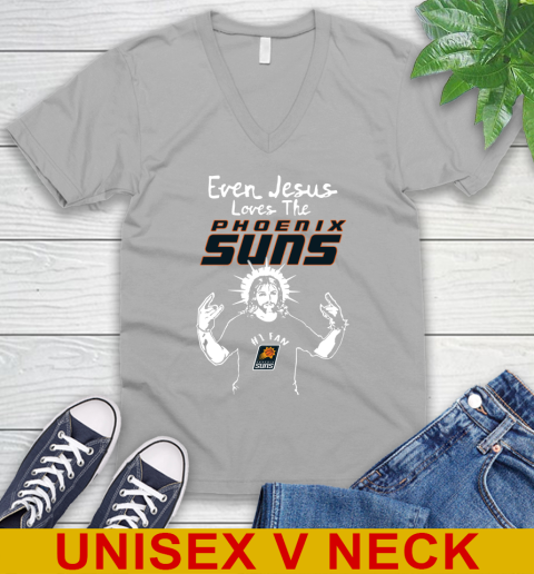 Phoenix Suns NBA Basketball Even Jesus Loves The Suns Shirt V-Neck T-Shirt 3