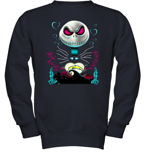 NFL Los Angeles Chargers Jack Skellington Sally The Nightmare Before Christmas Football zzJvT0DHZ2E youth sweatshirt 47 95 151514 front navy