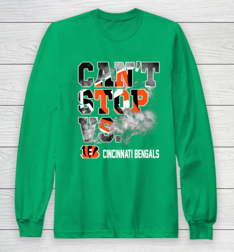 NFL Cincinnati Bengals Can't Stop Vs Long Sleeve T-Shirt 4