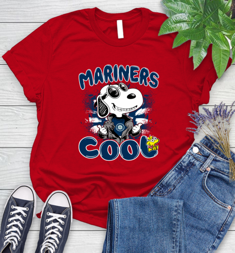 MLB Baseball Seattle Mariners Cool Snoopy Shirt Women's T-Shirt 11