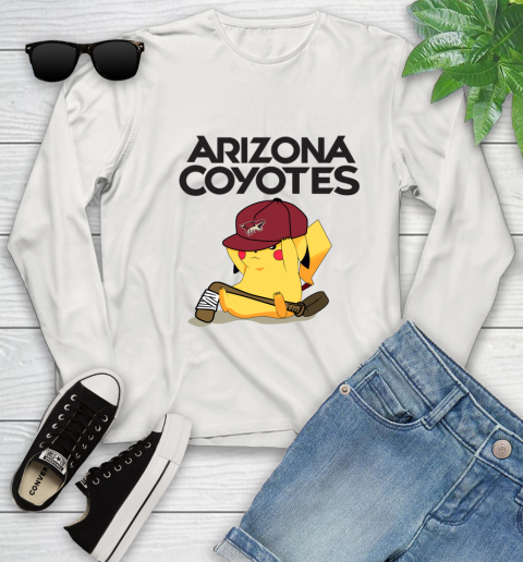 NHL Pikachu Hockey Sports Arizona Coyotes Youth Long Sleeve 12