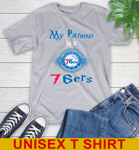 NBA Basketball Harry Potter My Patronus Is A Philadelphia 76ers T-Shirt 5