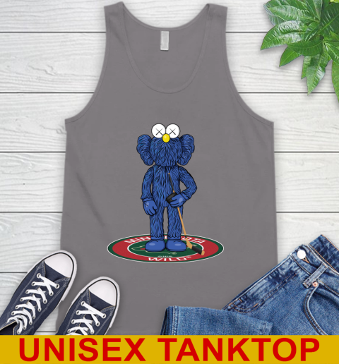 NHL Hockey Minnesota Wild Kaws Bff Blue Figure Shirt Tank Top - Image 8