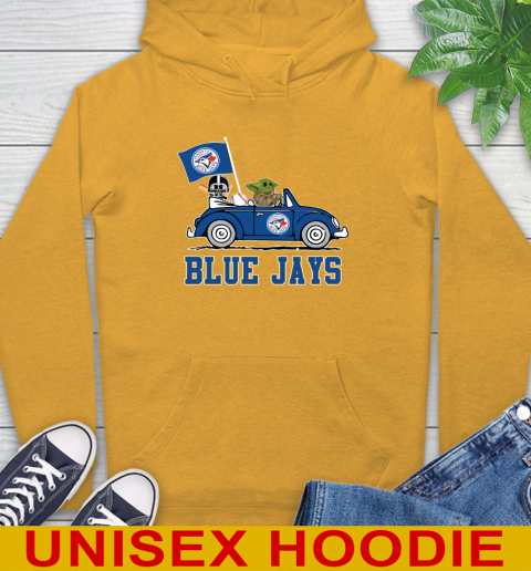 MLB Baseball Toronto Blue Jays Darth Vader Baby Yoda Driving Star Wars Shirt Hoodie 3