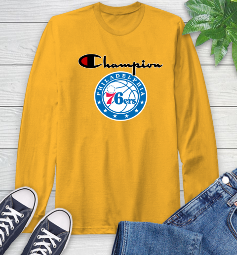 NBA Basketball Philadelphia 76ers Champion Shirt Long Sleeve T-Shirt 2