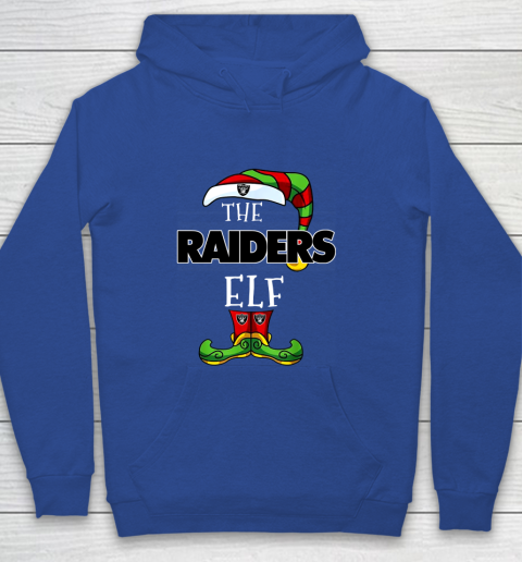 Oakland Raiders Christmas ELF Funny NFL Youth Hoodie 6
