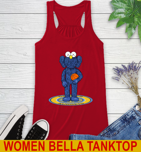 NBA Basketball Denver Nuggets Kaws Bff Blue Figure Shirt Racerback Tank 6