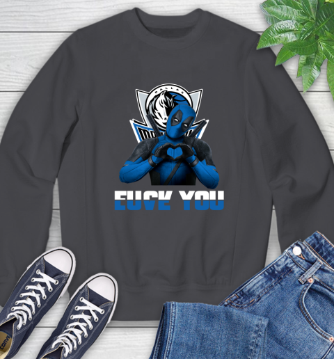 NBA Dallas Mavericks Deadpool Love You Fuck You Basketball Sports Sweatshirt 6