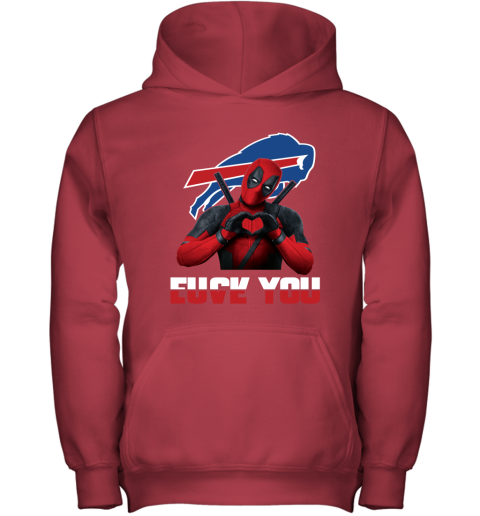 NFL Buffalo Bills Deadpool Love You Fuck You Football Sports B2ZUEPxtBr9 youth hoodie 43 95 151514 front red