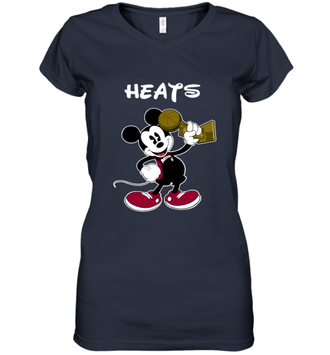 Mickey Miami Heats Women's V-Neck T-Shirt