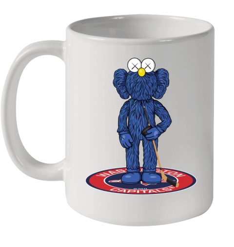 NHL Hockey Washington Capitals Kaws Bff Blue Figure Shirt Ceramic Mug 11oz