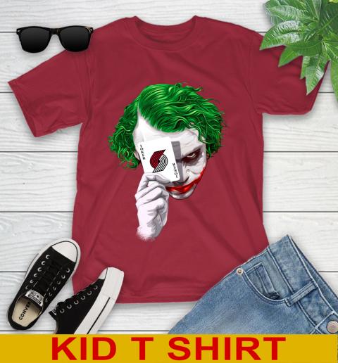 Portland Trail Blazers NBA Basketball Joker Card Shirt Youth T-Shirt 12