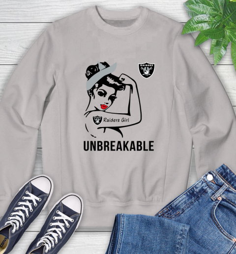 NFL Oakland Raiders Girl Unbreakable Football Sports Sweatshirt 9