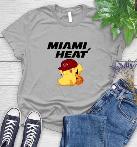 NBA Pikachu Basketball Sports Miami Heat Women's T-Shirt 5