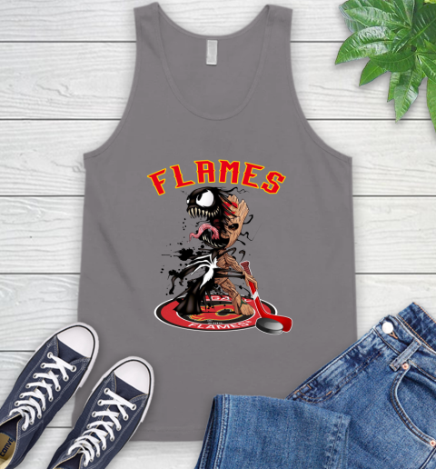 NHL Calgary Flames Hockey Venom Groot Guardians Of The Galaxy Tank Top 7