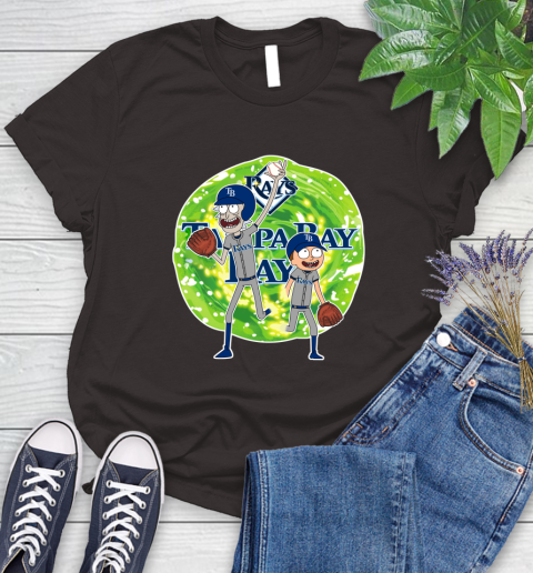 MLB Tampa Bay Rays Rick And Morty Baseball Sports Women's T-Shirt 8