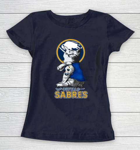 NHL My Cat Loves Buffalo Sabres Hockey Women's T-Shirt 2