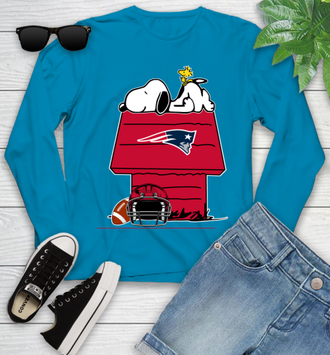 New England Patriots NFL Football Snoopy Woodstock The Peanuts Movie Youth Long Sleeve 7