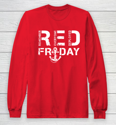 On Fridays We Wear Red Friday Military Navy Soldiers Long Sleeve T-Shirt 7