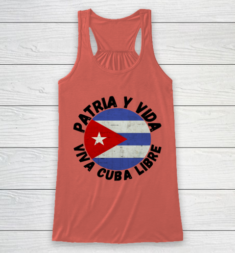 Patria Y Vida Viva Cuba Libre SOS CUba Free Cuba Racerback Tank 2
