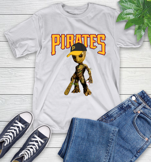 MLB Pittsburgh Pirates Groot Guardians Of The Galaxy Baseball T-Shirt 12
