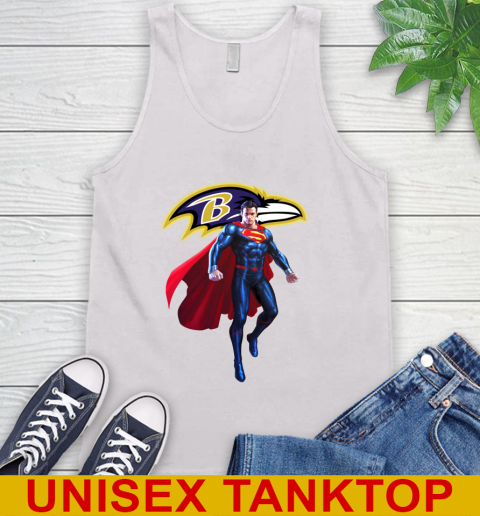 NFL Superman DC Sports Football Baltimore Ravens Tank Top