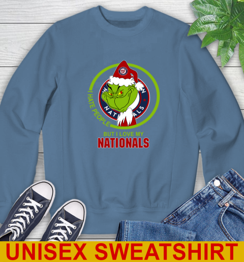 Washington Nationals MLB Christmas Grinch I Hate People But I Love My Favorite Baseball Team Sweatshirt 8