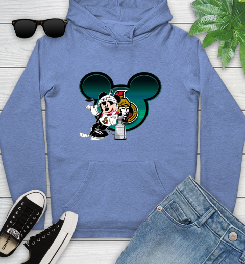 NHL Ottawa Senators Stanley Cup Mickey Mouse Disney Hockey T Shirt Youth Hoodie 12