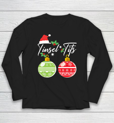 Jingle Balls Tinsel Tits Christmas Matching Couple Funny Long Sleeve T-Shirt