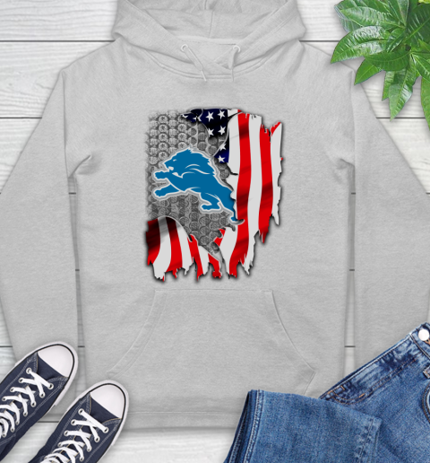 Detroit Lions NFL Football American Flag Hoodie 6