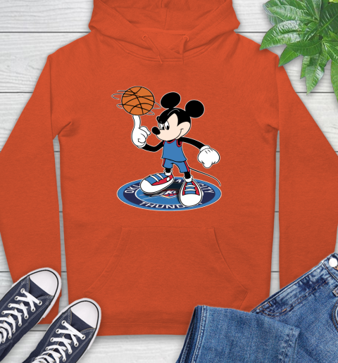 NBA Basketball Oklahoma City Thunder Cheerful Mickey Disney Shirt Hoodie 5
