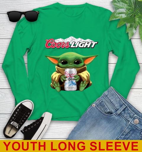 Star Wars Baby Yoda Hugs Coors Beer Shirt 128