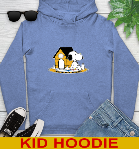 NFL Football Pittsburgh Steelers Snoopy The Peanuts Movie Shirt Youth Hoodie 12