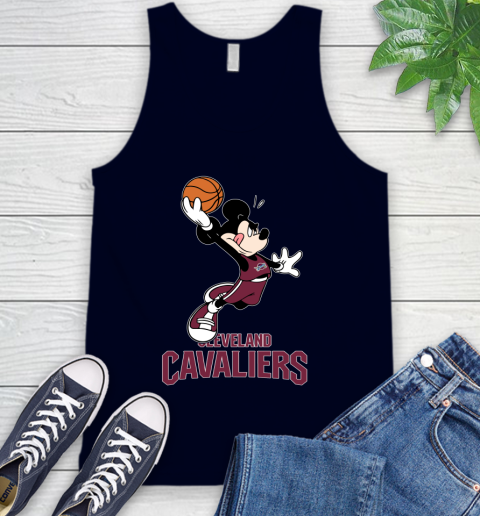 NBA Basketball Cleveland Cavaliers Cheerful Mickey Mouse Shirt Tank Top 3