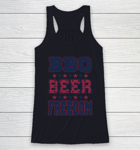 BBQ Beer Freedom Racerback Tank 8