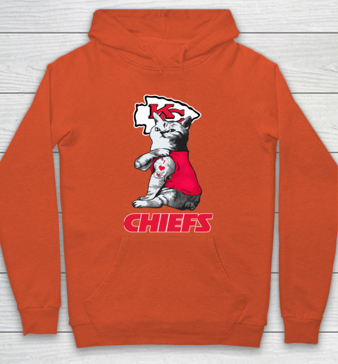 NFL Football My Cat Loves Kansas City Chiefs Hoodie 3