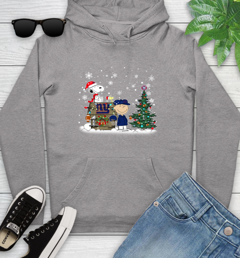 NFL New York Giants Snoopy Charlie Brown Christmas Football Super Bowl Sports Youth Hoodie 6