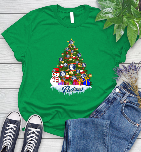 San Diego Padres Merry Christmas MLB Baseball Sports Women's T-Shirt 6