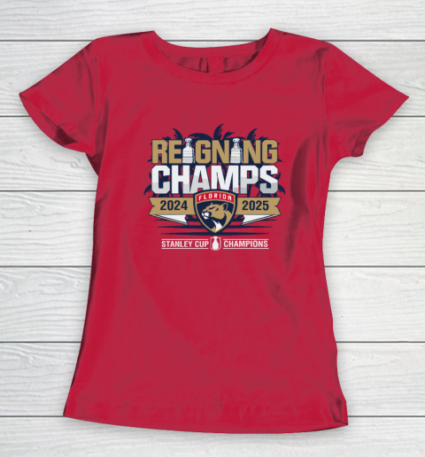 Florida Panthers Reigning Back To Back Stanley Cup Champions 2024 2025 Women's T-Shirt