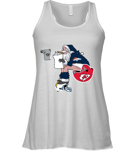 Santa Claus Denver Broncos Shit On Other Teams Christmas Racerback Tank