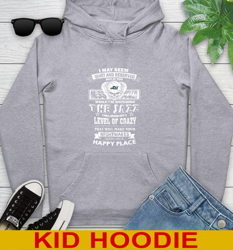 Utah Jazz NBA Basketball If You Mess With Me While I'm Watching My Team Youth Hoodie - Image 7